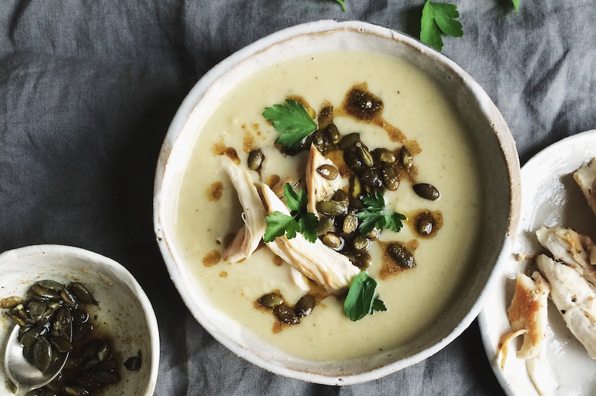 Creamy cauliflower chicken soup – Kallo