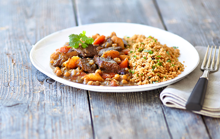 Beef, chickpea & apricot tagine – Kallo