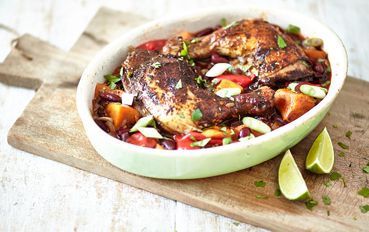 Jamaican chicken, bean and sweet potato casserole – Kallo