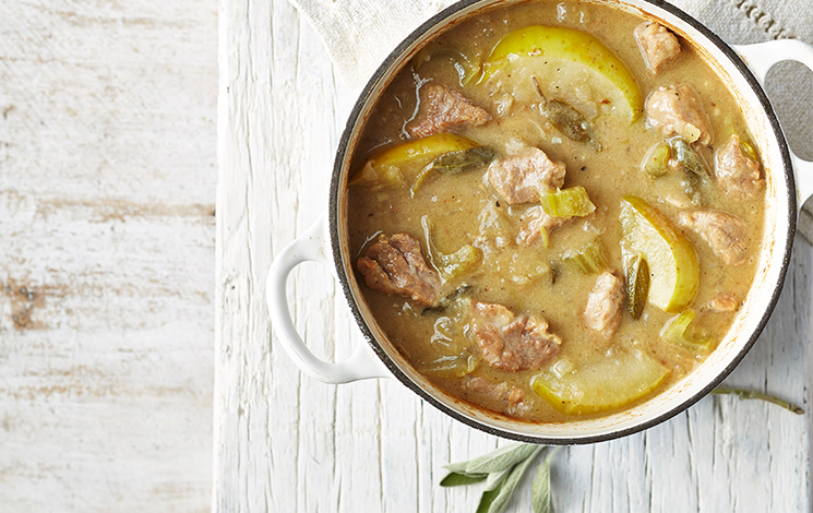 Pork, apple and mustard casserole – Kallo