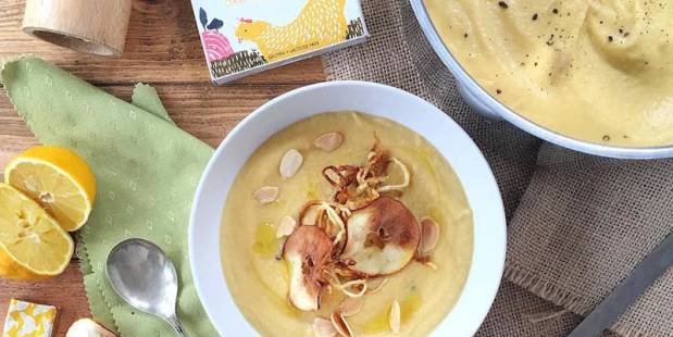 Celeriac & toasted almond soup