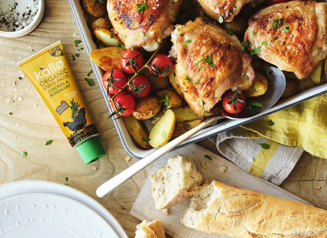 Mediterranean Roast Chicken with Lemon and Thyme