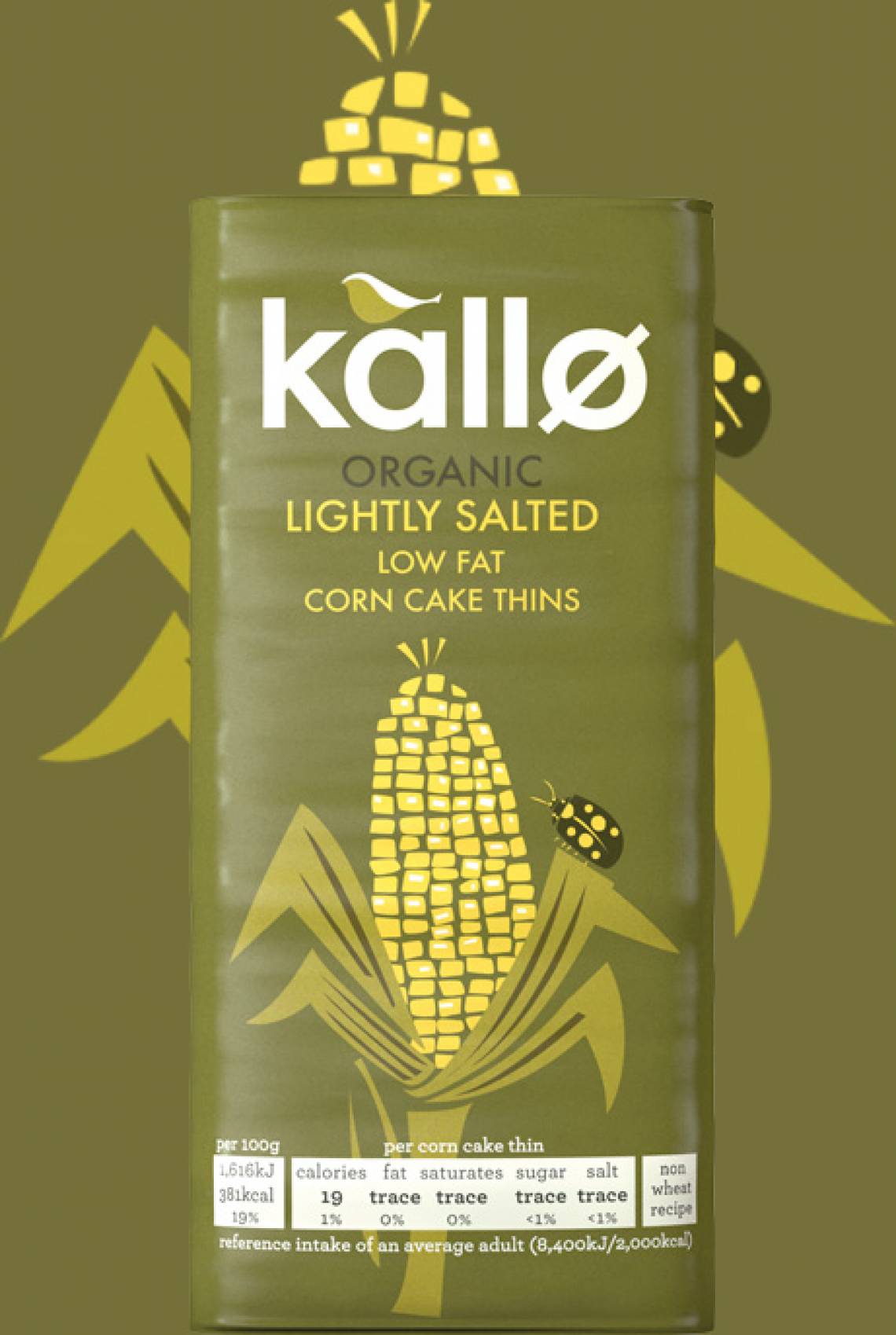 Organic Lightly Salted Corn Cake Thins Kallo