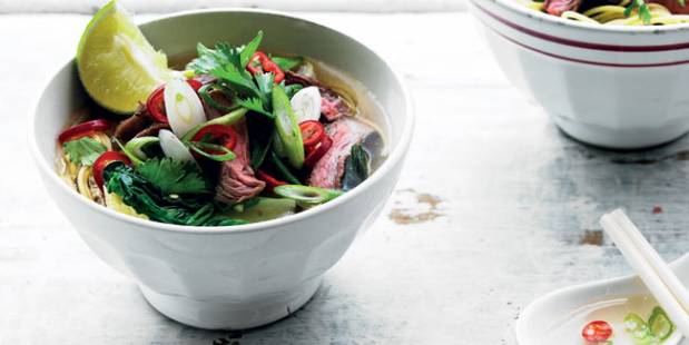 Asian beef noodle soup