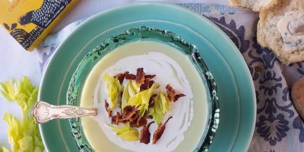 Celeriac & stilton soup