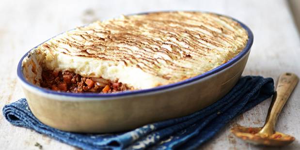 Cottage pie with parsnip and potato mash