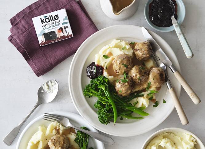 Swedish Beef Meatballs with Mash, Gravy and Tenderstem Broccoli